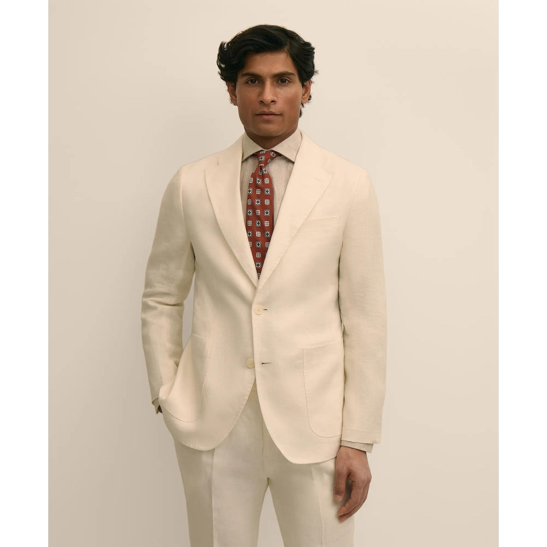 Slim Fit Linen Suit Jacket