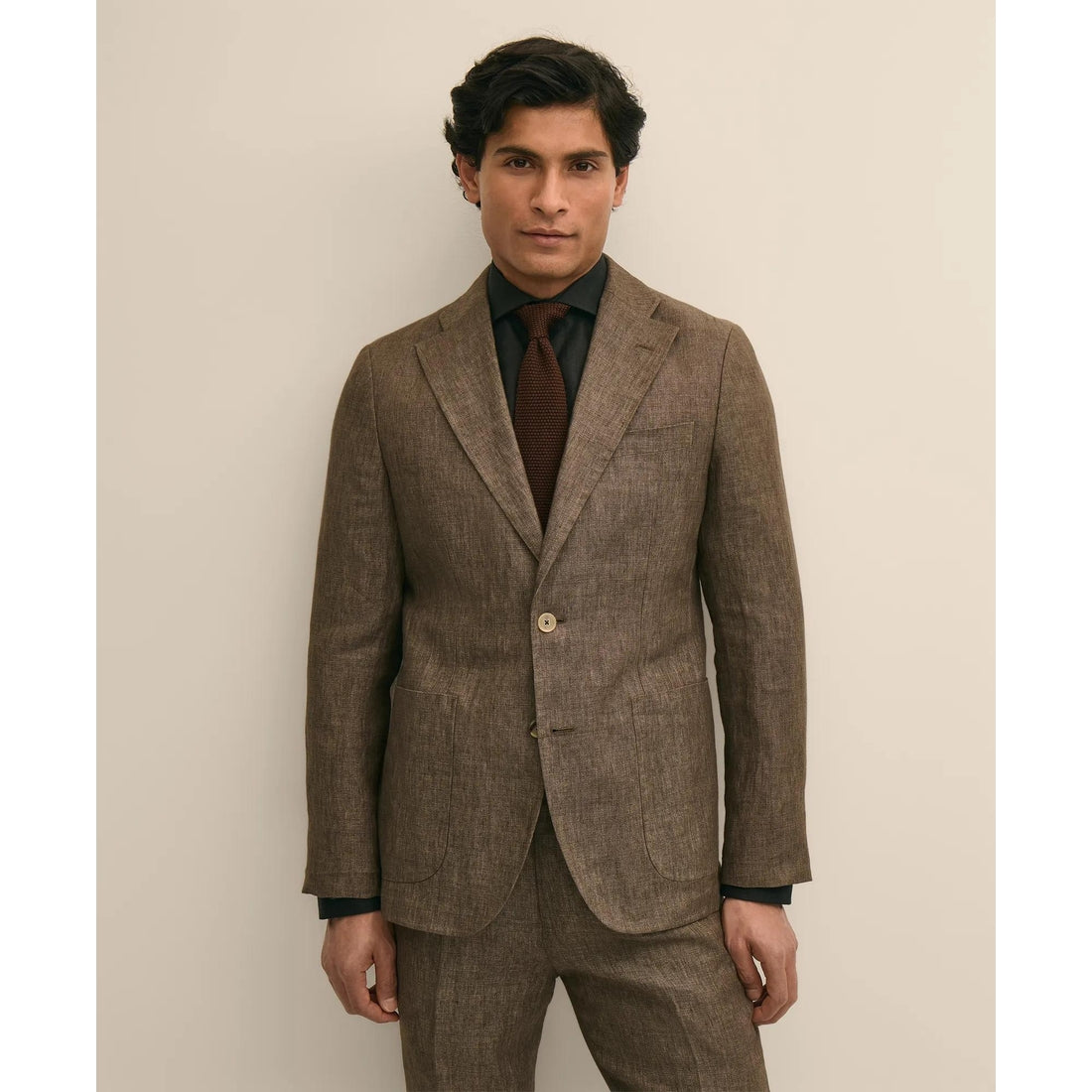Slim Fit Linen Suit Jacket