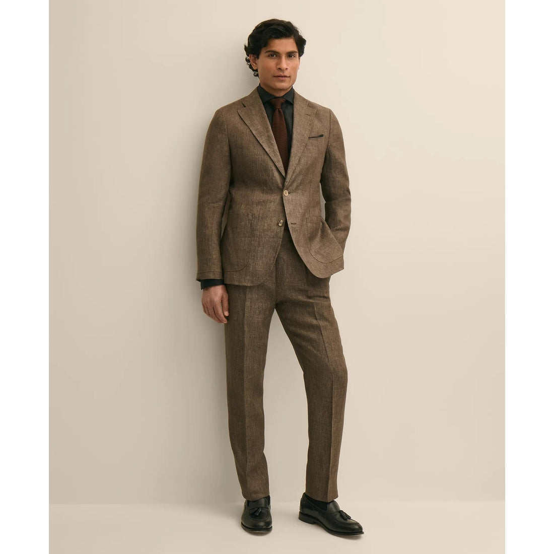 Slim Fit Linen Suit Jacket