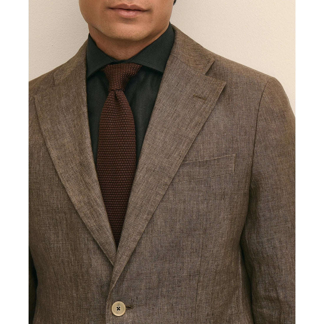 Slim Fit Linen Suit Jacket