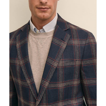 Classic Fit Linen-Silk-Cotton Check 1818 Sport Coat