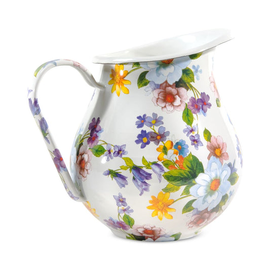 Mackenzie-Childs White Flower Market Pitcher