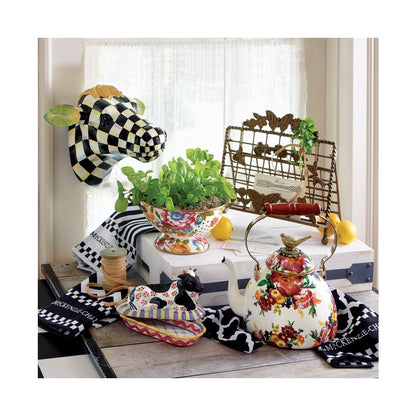 Mackenzie-Childs White Flower Market Large Colander