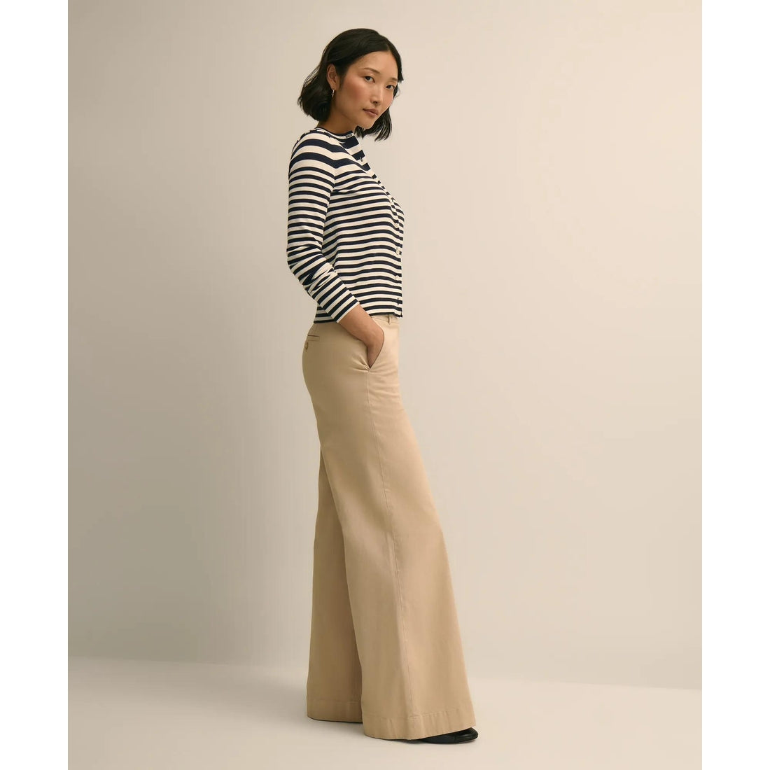 Supima Cotton Variegated Stripe Cardigan