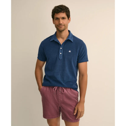 Cotton Blend Terry Cloth Polo Shirt