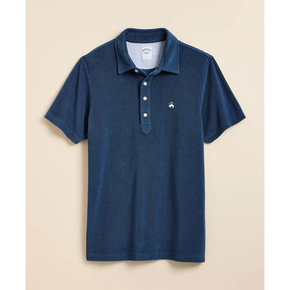 Cotton Blend Terry Cloth Polo Shirt