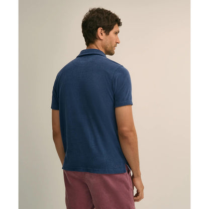 Cotton Blend Terry Cloth Polo Shirt