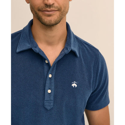 Cotton Blend Terry Cloth Polo Shirt