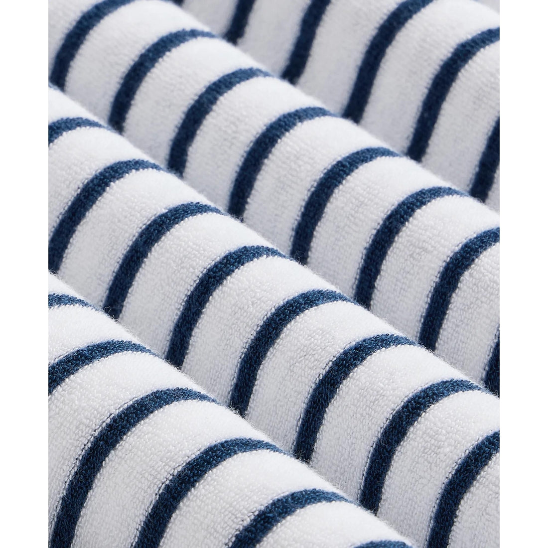 Cotton Blend Terry Cloth Stripe Sweatshirt