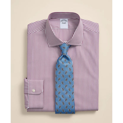 Pure Supima Cotton Regular-Finish English Spread Collar, Stripe Dress Shirt