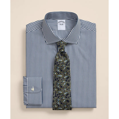 Pure Supima Cotton Regular-Finish English Spread Collar, Stripe Dress Shirt