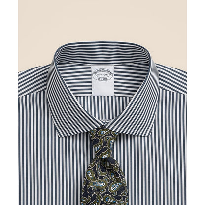 Pure Supima Cotton Regular-Finish English Spread Collar, Stripe Dress Shirt