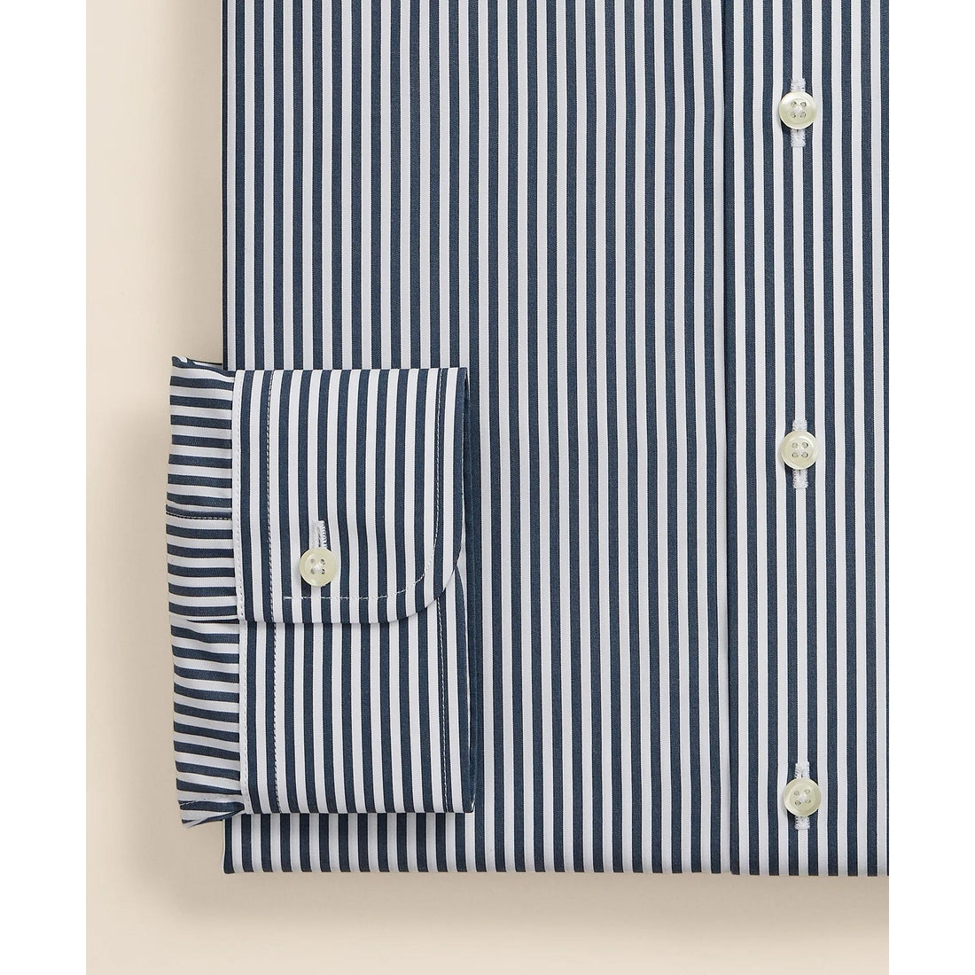 Pure Supima Cotton Regular-Finish English Spread Collar, Stripe Dress Shirt