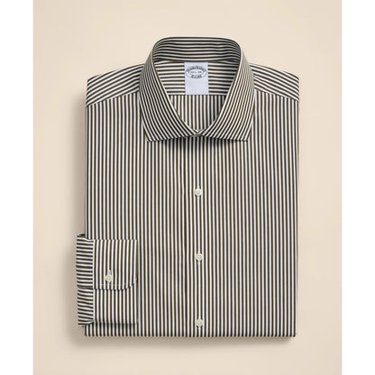 Pure Supima Cotton Regular-Finish English Spread Collar, Stripe Dress Shirt