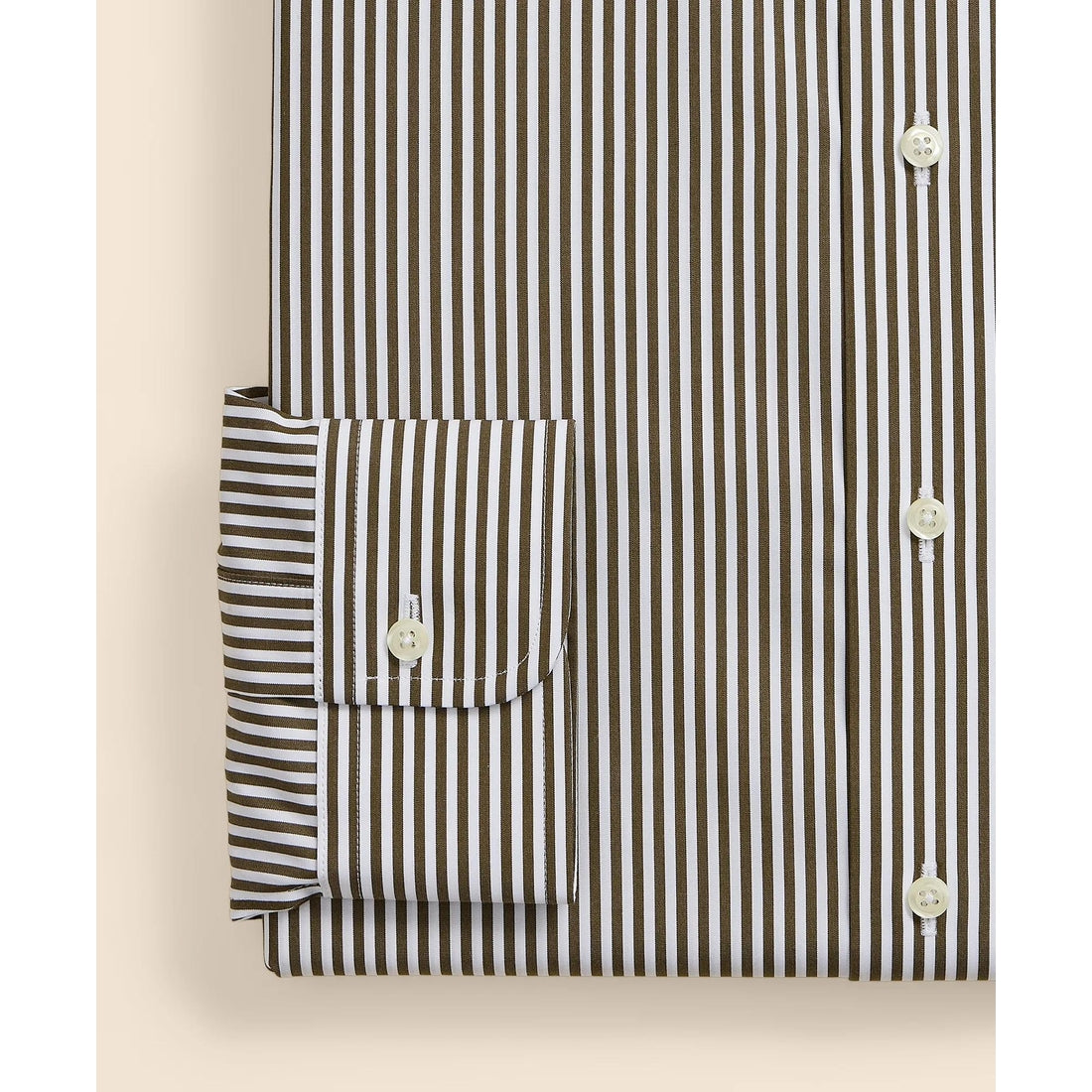 Pure Supima Cotton Regular-Finish English Spread Collar, Stripe Dress Shirt