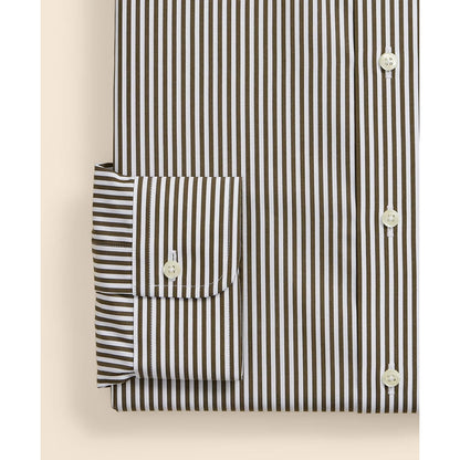Pure Supima Cotton Regular-Finish English Spread Collar, Stripe Dress Shirt