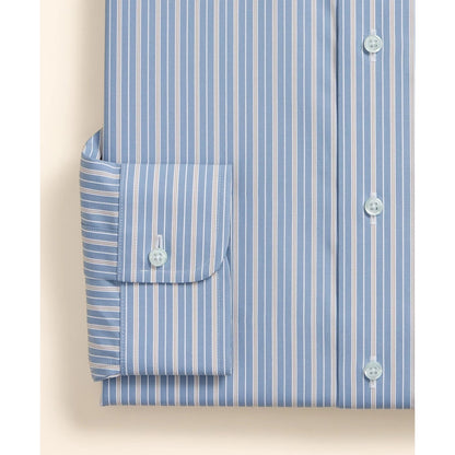 Pure Supima Cotton Regular-Finish English Spread Collar, Ground Stripe Dress Shirt