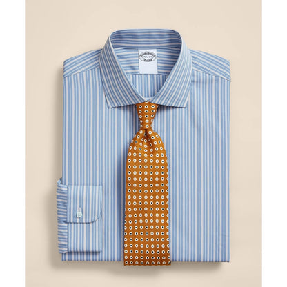 Pure Supima Cotton Regular-Finish English Spread Collar, Ground Stripe Dress Shirt