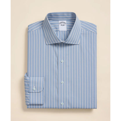 Pure Supima Cotton Regular-Finish English Spread Collar, Ground Stripe Dress Shirt