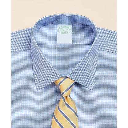 Brooks Brothers Explorer Collection Non-Iron Twill Ainsley Collar, Mini Check Dress Shirt