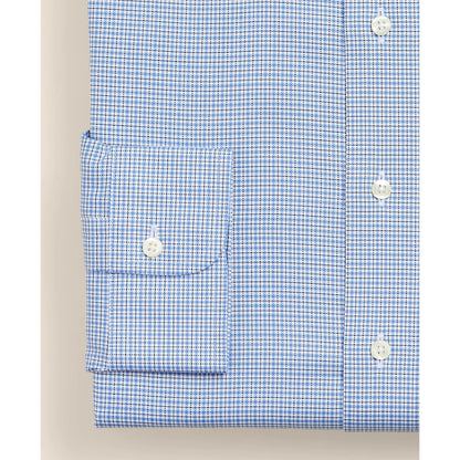 Brooks Brothers Explorer Collection Non-Iron Twill Ainsley Collar, Mini Check Dress Shirt