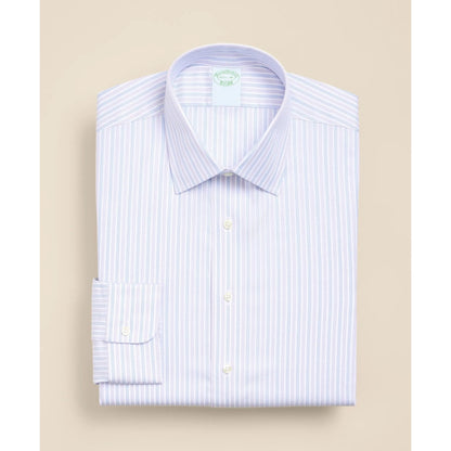 Brooks Brothers Explorer Collection Non-Iron Twill Ainsley Collar, Triple Stripe Dress Shirt