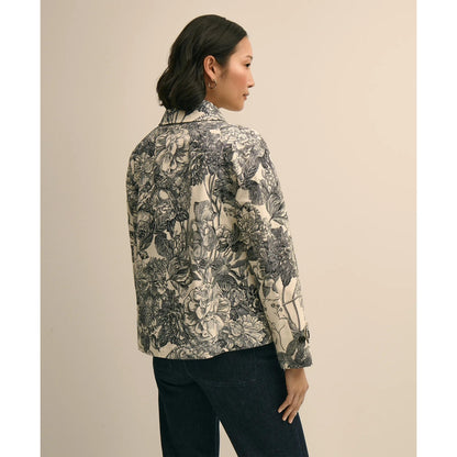 Relaxed Cotton Twill Floral Jacket