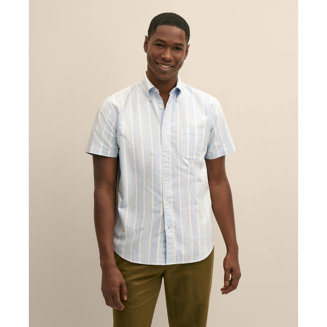 Friday Shirt, Short-Sleeve Oxford Stripe