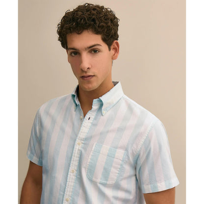 Friday Shirt, Short-Sleeve Oxford Stripe