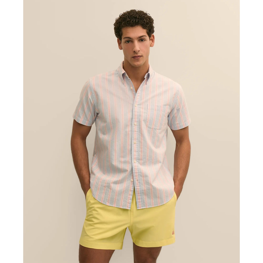 Friday Shirt, Short-Sleeve Oxford Stripe