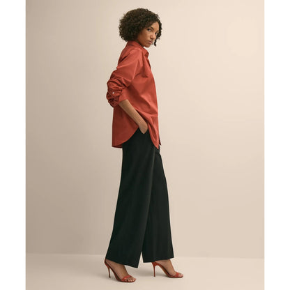 Supima Cotton Sateen Relaxed Shirt