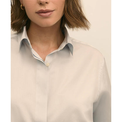 Supima Cotton Sateen Relaxed Shirt