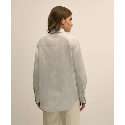 Supima Cotton Sateen Relaxed Shirt