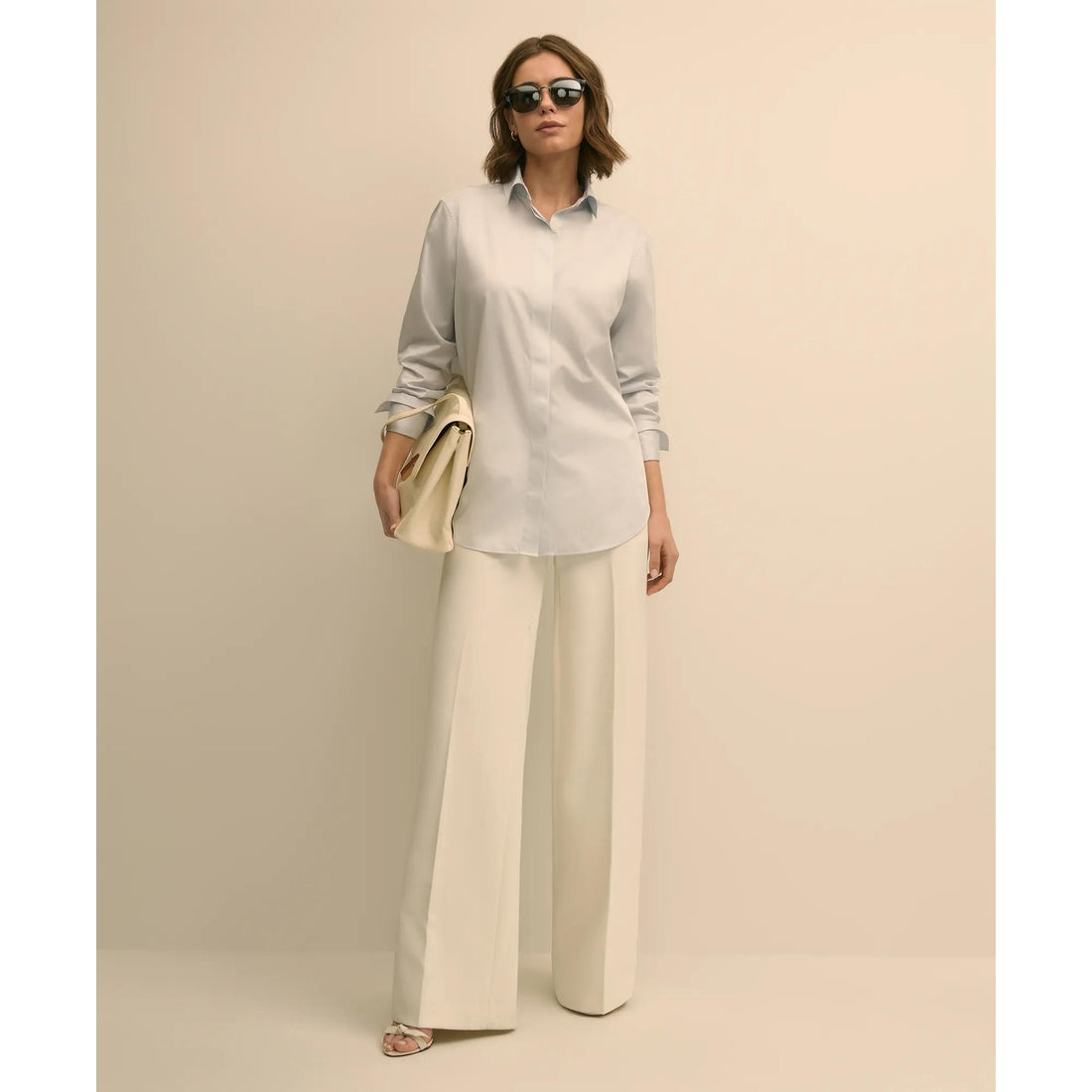 Supima Cotton Sateen Relaxed Shirt