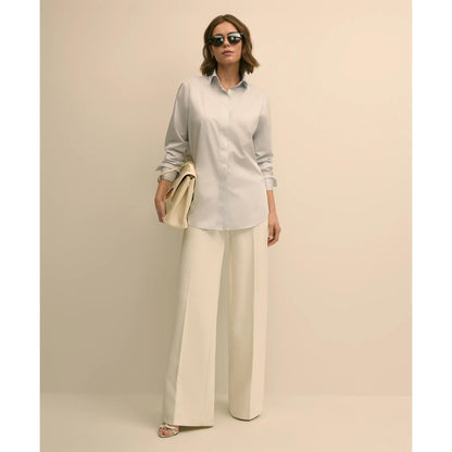 Supima Cotton Sateen Relaxed Shirt