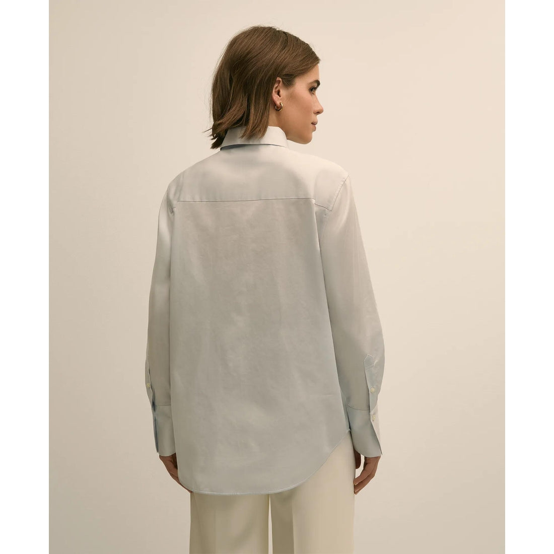 Supima Cotton Sateen Relaxed Shirt