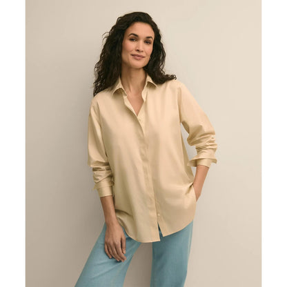 Supima Cotton Sateen Relaxed Shirt