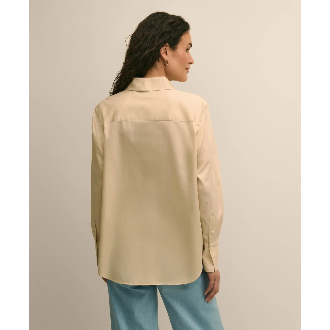Supima Cotton Sateen Relaxed Shirt