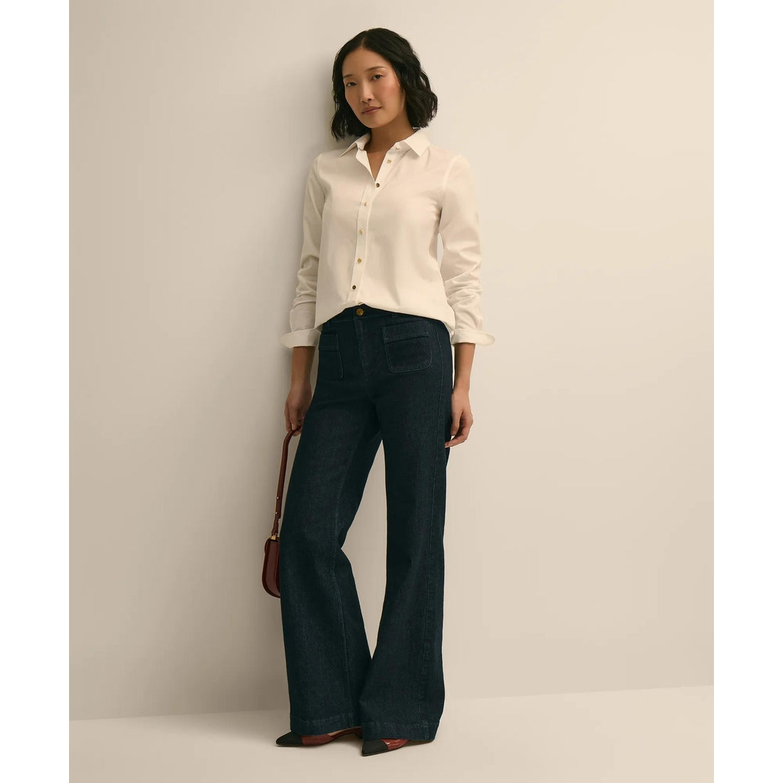 Supima Cotton Gold-Tone Button Shirt