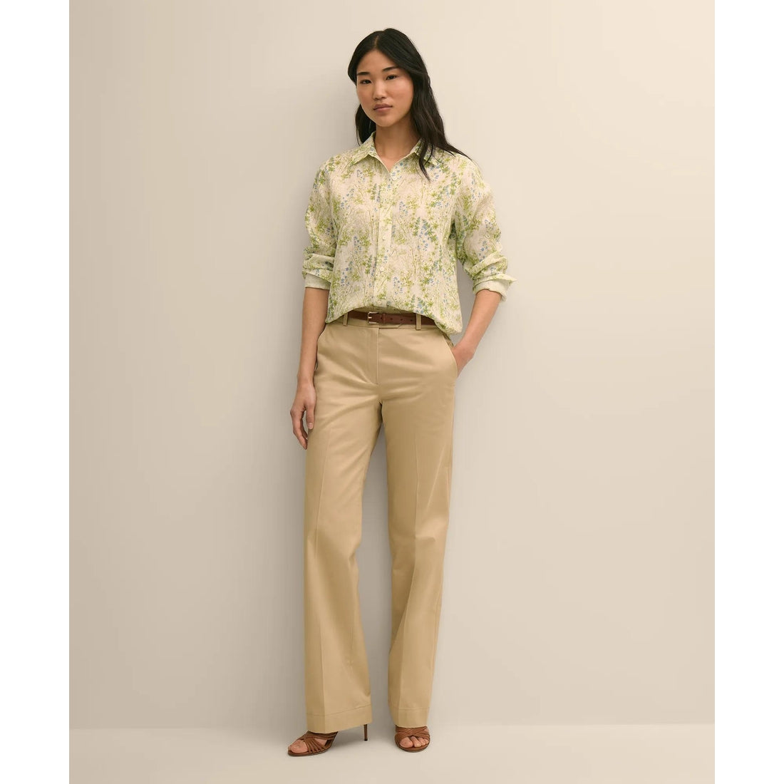 Linen Botanical Print Shirt