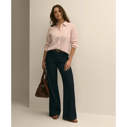 Cotton Jacquard Clip-Dot Shirt