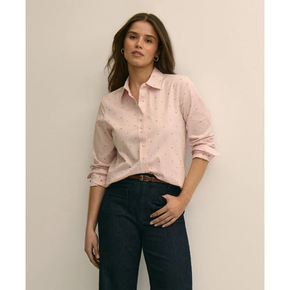 Cotton Jacquard Clip-Dot Shirt