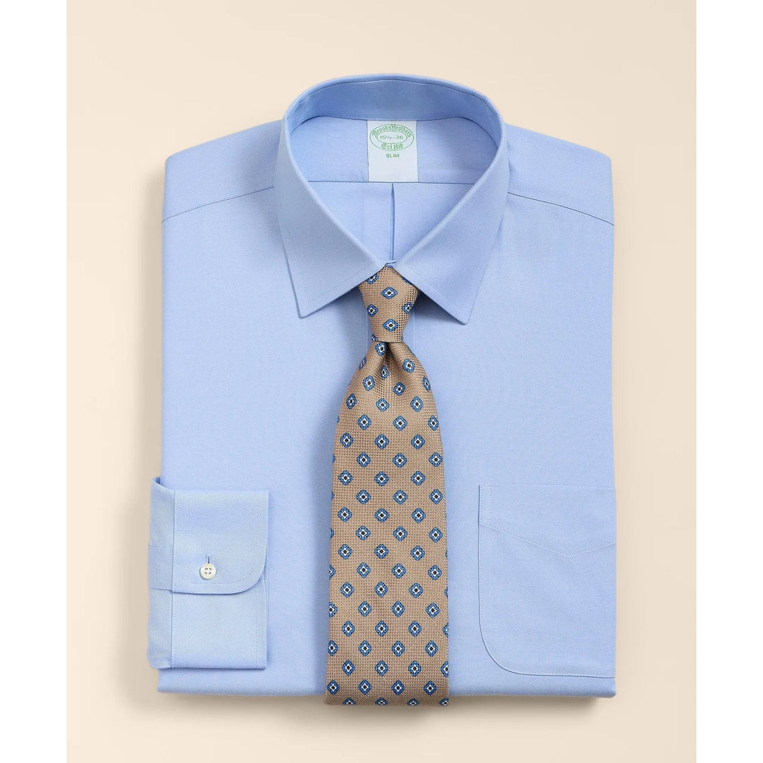 Brooks Brothers Explorer Collection Non-Iron Twill Ainsley Collar, Dress Shirt