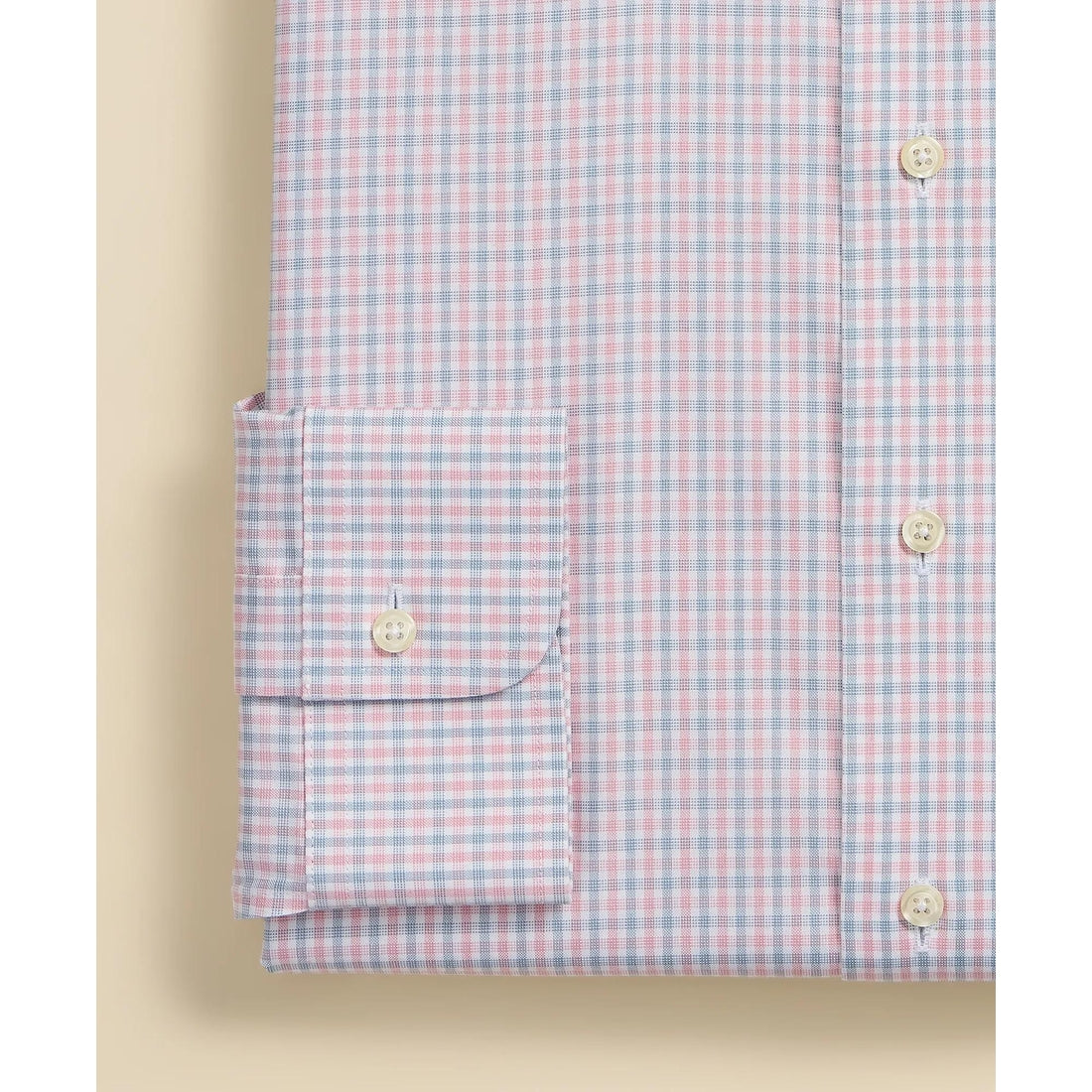 Supima Cotton Non-Iron Pinpoint Oxford Ainsley Collar, Check Dress Shirt