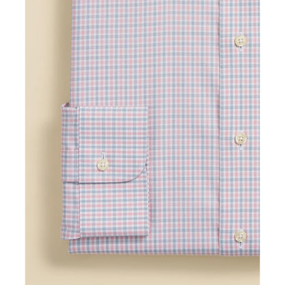 Supima Cotton Non-Iron Pinpoint Oxford Ainsley Collar, Check Dress Shirt