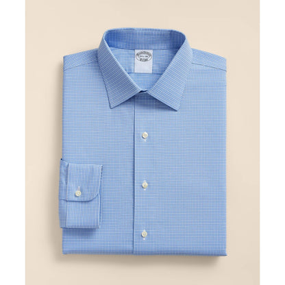 Stretch Supima Cotton Non-Iron Royal Oxford Ainsley Collar, Ground Check Dress Shirt