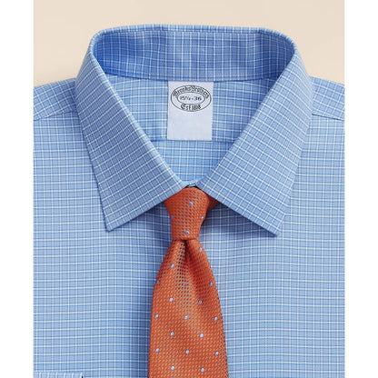 Stretch Supima Cotton Non-Iron Royal Oxford Ainsley Collar, Ground Check Dress Shirt