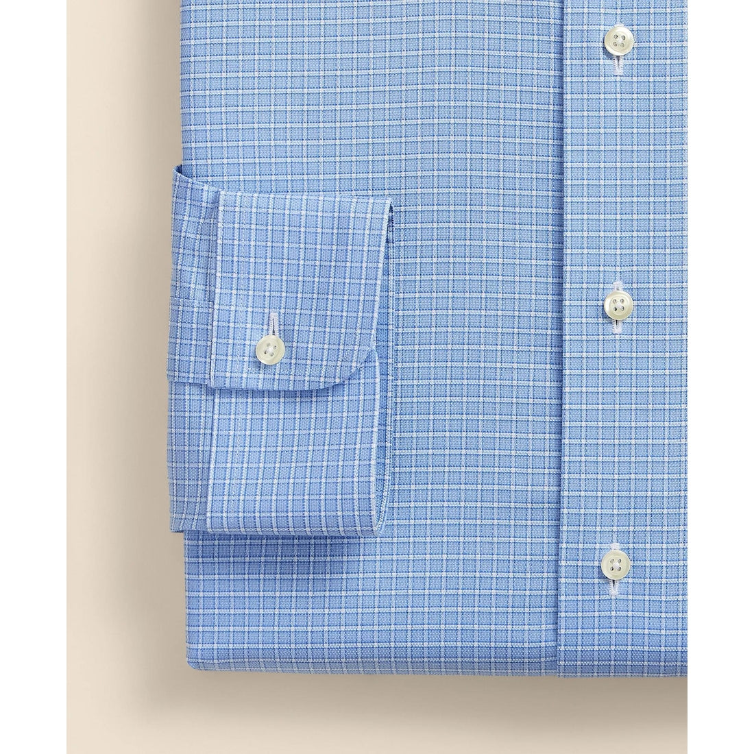 Stretch Supima Cotton Non-Iron Royal Oxford Ainsley Collar, Ground Check Dress Shirt