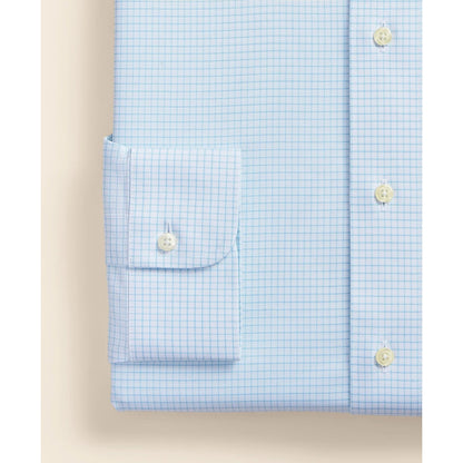 Stretch Supima Cotton Non-Iron Royal Oxford Ainsley Collar, Grid Check Dress Shirt