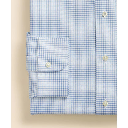 Stretch Supima Cotton Non-Iron Royal Oxford Ainsley Collar, Grid Check Dress Shirt